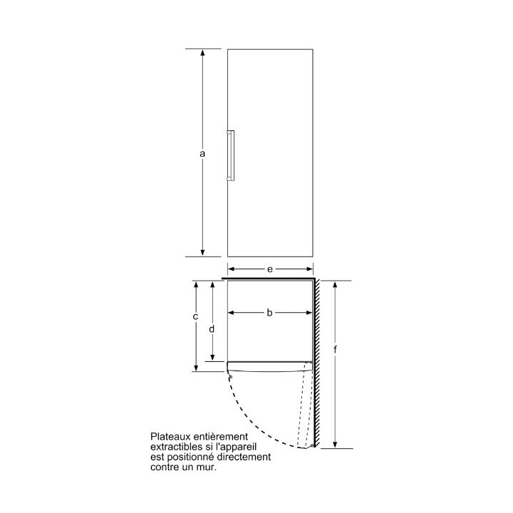 Congélateur armoire BOSCH Série 6 GSN58EWDV | Ménachoc