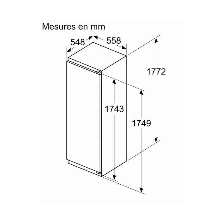 Réfrigérateur 1 porte Intégrable BOSCH KIR81VFE0 | Ménachoc