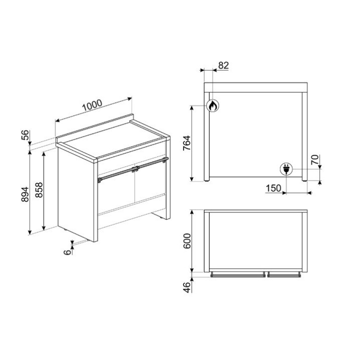 Piano de cuisson SMEG A2-81 | Ménachoc