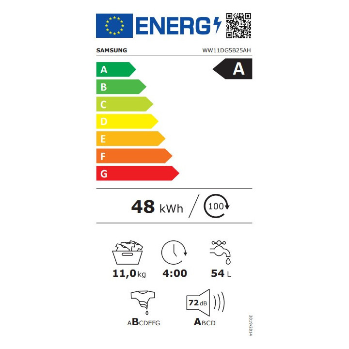 Lave-linge AI Ecobubble™ SAMSUNG WW11DG5B25AH 11kg | Ménachoc