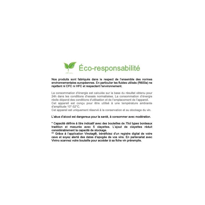 Cave à vin de vieillissement CLIMADIFF RESERVE300XL | Ménachoc