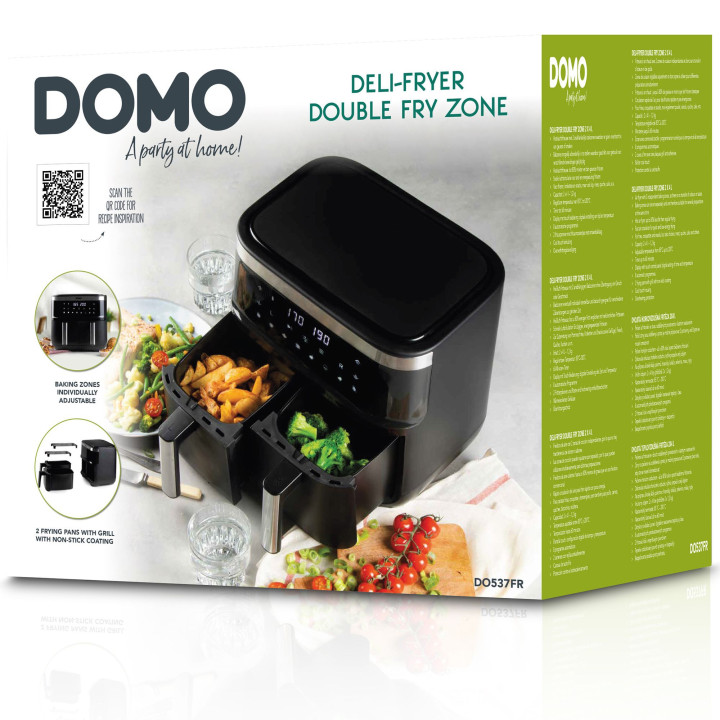 DELI-FRYER "double fry zone" DOMO DO537FR 2x4L | Ménachoc