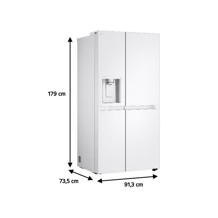 Réfrigérateur américain LG GSLC40SWPE Blanc | Ménachoc