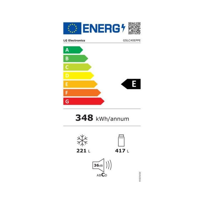 Réfrigérateur américain LG GSLC40EPPE Noir | Ménachoc
