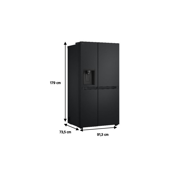 Réfrigérateur américain LG GSLC40EPPE Noir | Ménachoc