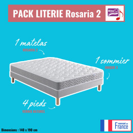 Pack LITERIE ROSARIA 2 - 140x190cm | Ménachoc