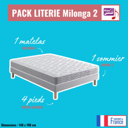 Pack LITERIE MILONGA 2 - 140x190cm | Ménachoc