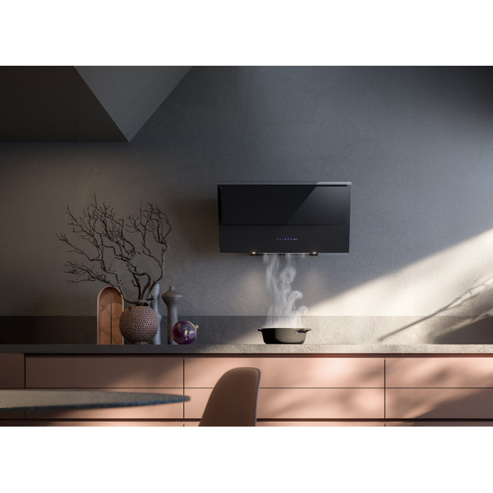 Hotte décorative FALMEC VERSO1420 Silence NRS Noire 85cm MURALE | Ménachoc