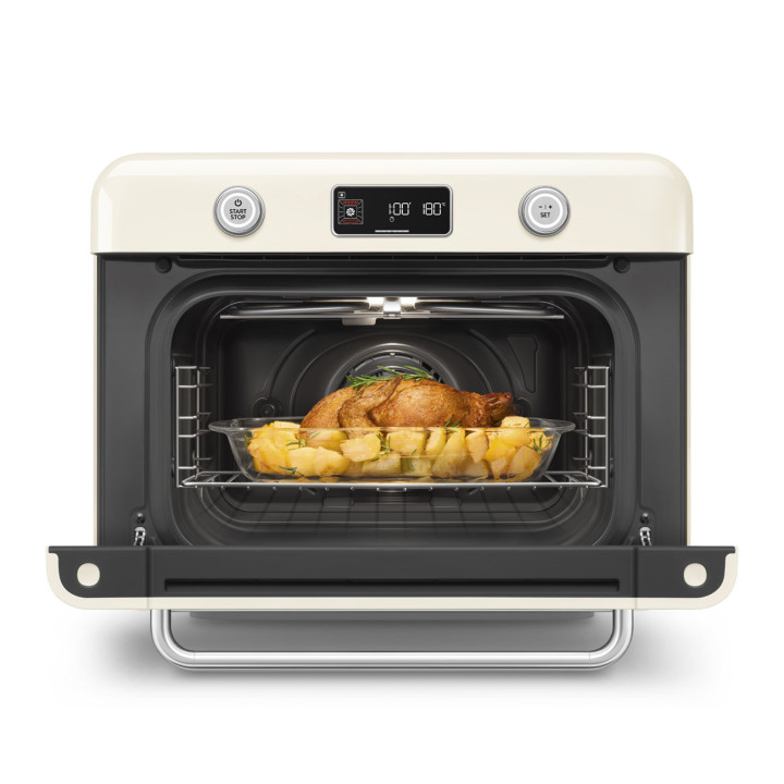 Mini four combiné vapeur pose libre SMEG COF01CREU | Ménachoc