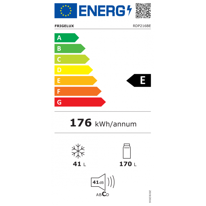 Réfrigérateur double porte FRIGELUX RDP216BE | Ménachoc