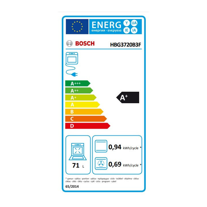 Four intégrable Série 4 BOSCH HBG3720B3F | Ménachoc