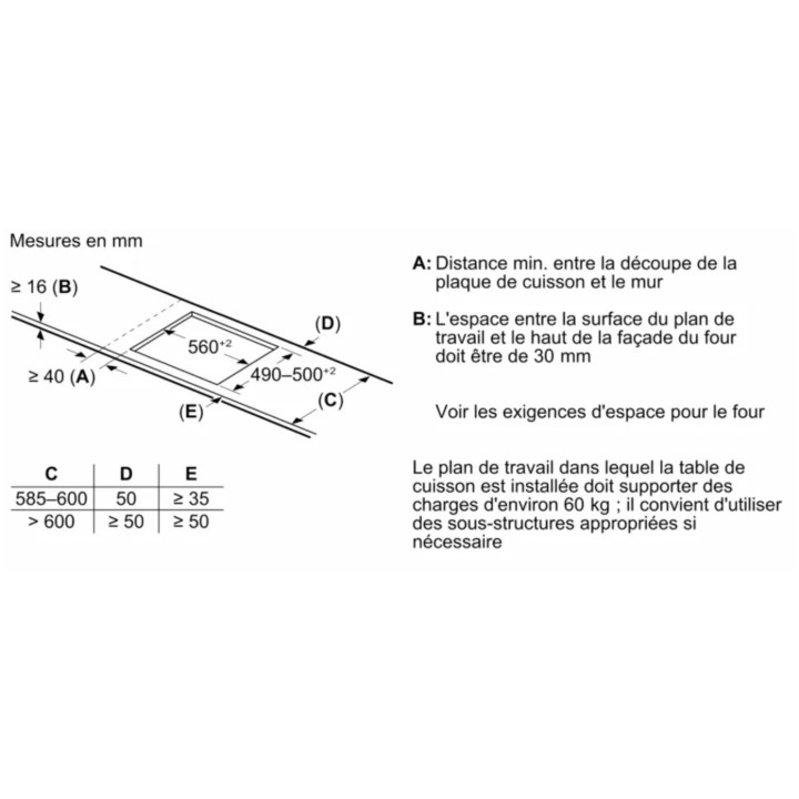 Table à induction Série 6 BOSCH PVS631HC1M 60cm | Ménachoc