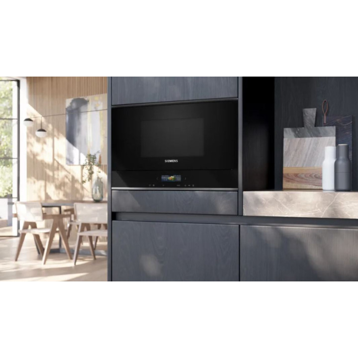 Micro-ondes intégrable Noir SIEMENS BF722L1B1 iQ700 | Ménachoc