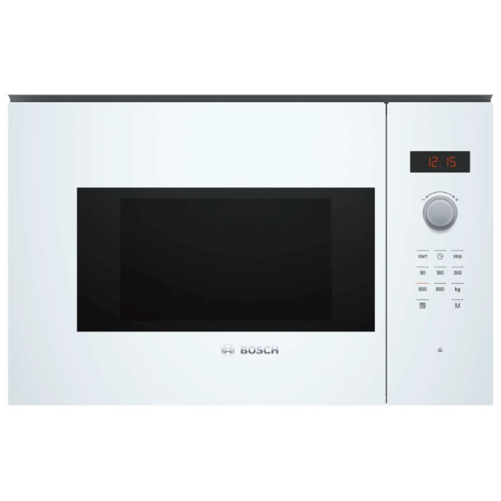 Micro-ondes intégrable BOSCH BFL523MW1F Blanc Série 4  | Ménachoc