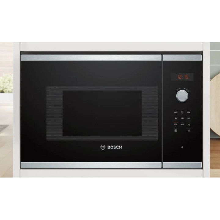 Micro-ondes intégrable BOSCH BFL523MS1F Inox Série 4  | Ménachoc