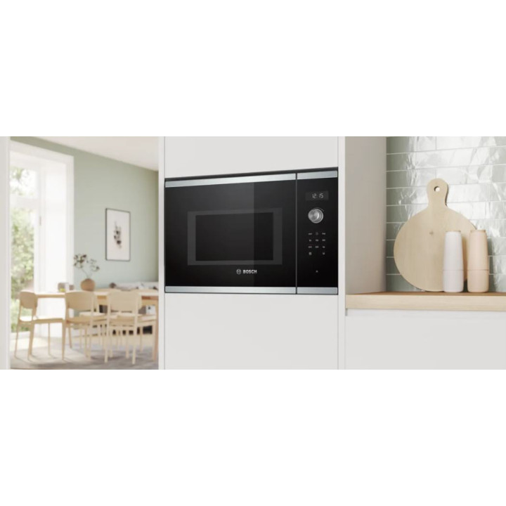 Micro-ondes intégrable BOSCH BFL554MS1F Inox Série 6  | Ménachoc