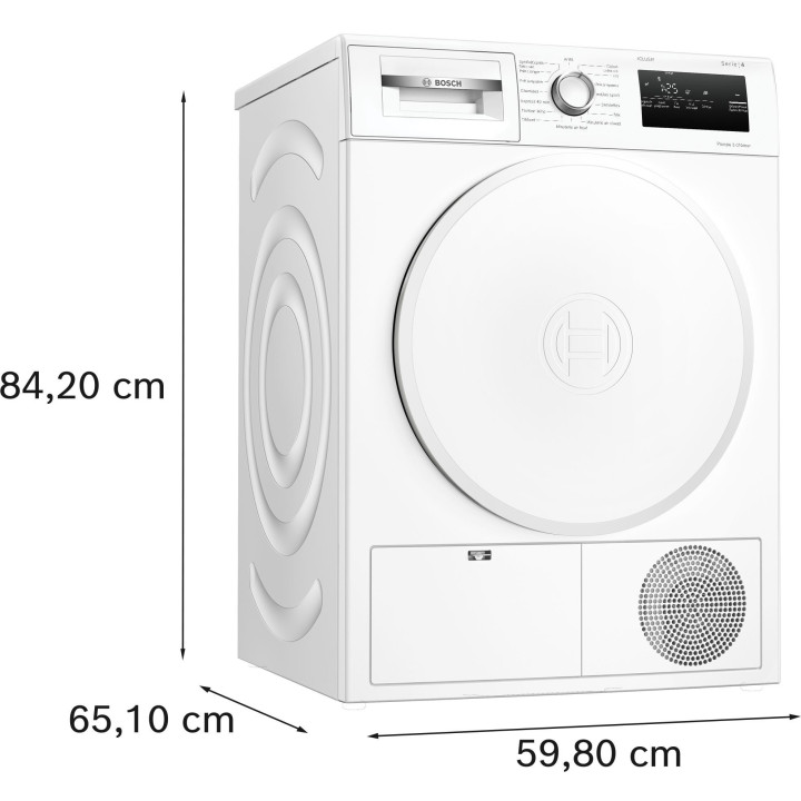 Sèche-linge WTH8300MFR pompe à chaleur BOSCH - 8 kg | Ménachoc