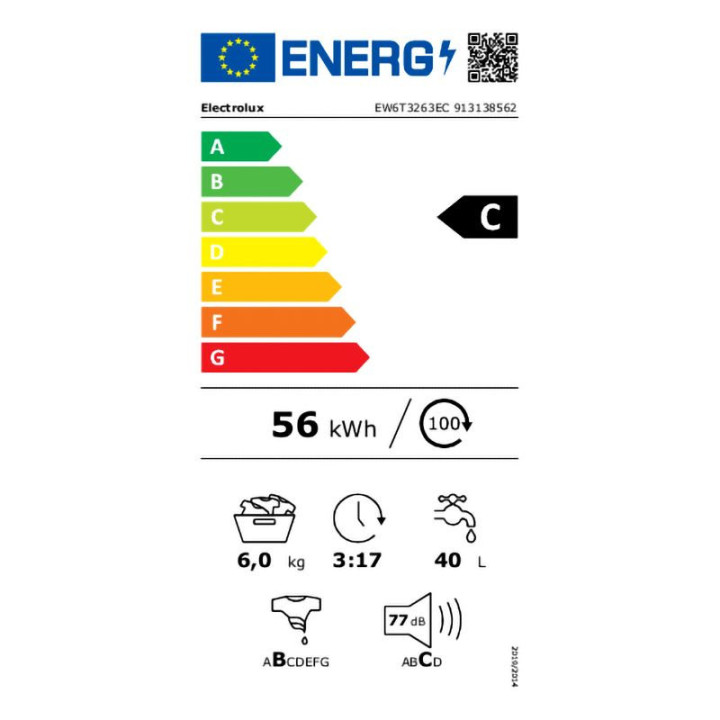 Lave linge top EW6T3263EC PerfectCare ELECTROLUX - 6kg | Ménachoc