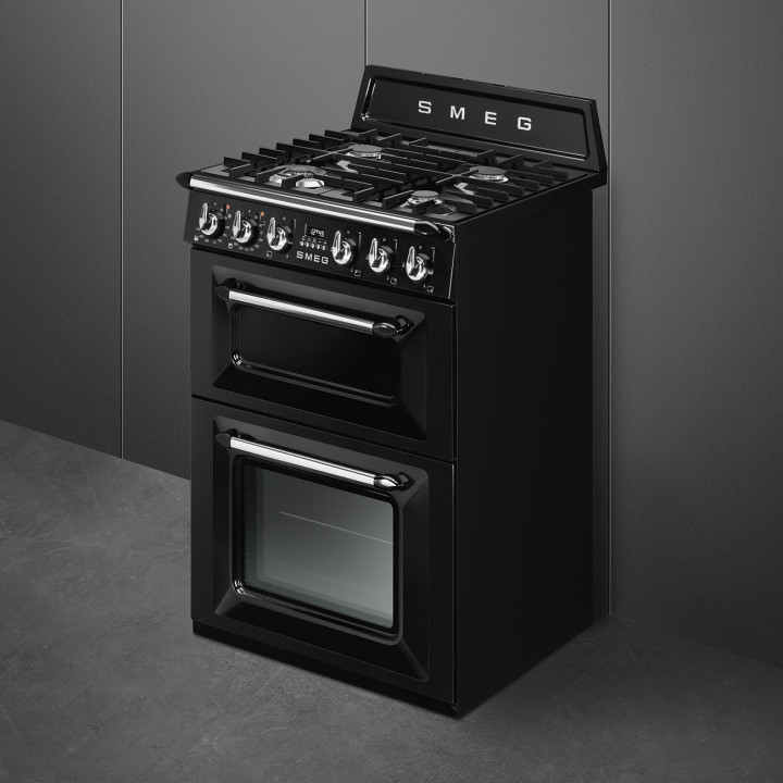 Cuisinière GAZ  SMEG TR62BL VICTORIA NOIR - 60cm | Ménachoc