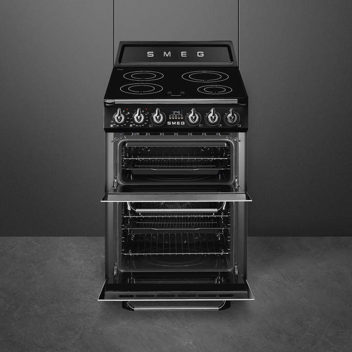 Cuisinière 60cm INDUCTION SMEG TR62IBL2 VICTORIA NOIR | Ménachoc