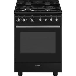 Cuisinière 60 cm GAZ SMEG CX61GMBL CLASSICA CONCERTO NOIR MENACHOC