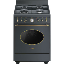 Cuisinière 60 cm GAZ SMEG CO60GMA COLONIALE ANTHRACITE MAT  MENACHOC