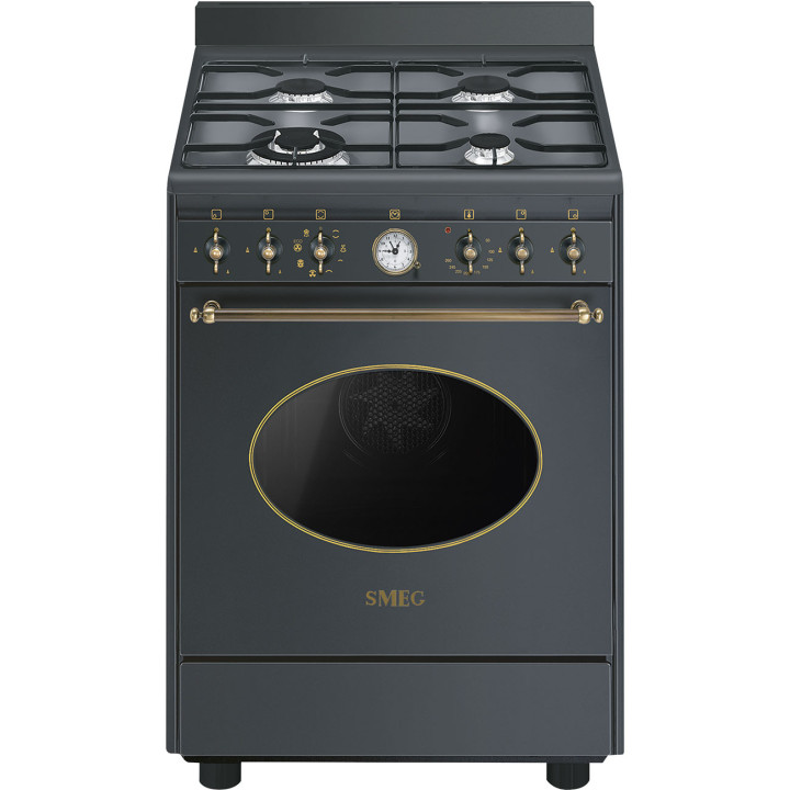 Cuisinière 60 cm GAZ SMEG CO60GMA COLONIALE ANTHRACITE MAT  MENACHOC