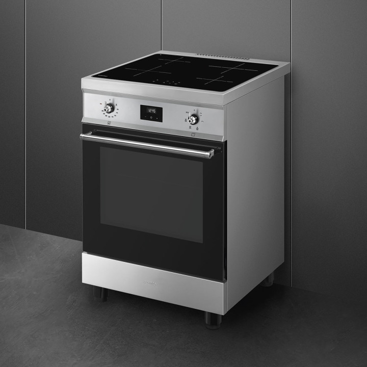 Cuisinière 60 cm INDUCTION SMEG C6IMXT2 CLASSICA CONCERTO INOX MENACHOC