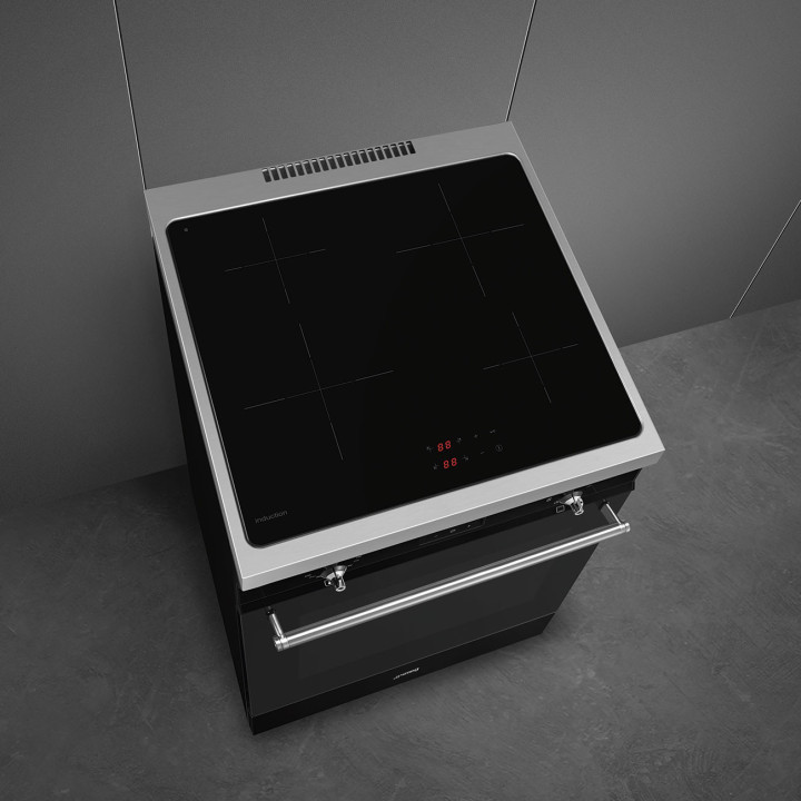 Cuisinière 60 cm INDUCTION SMEG C6IPBLT2 CLASSICA CONCERTO NOIR MENACHOC