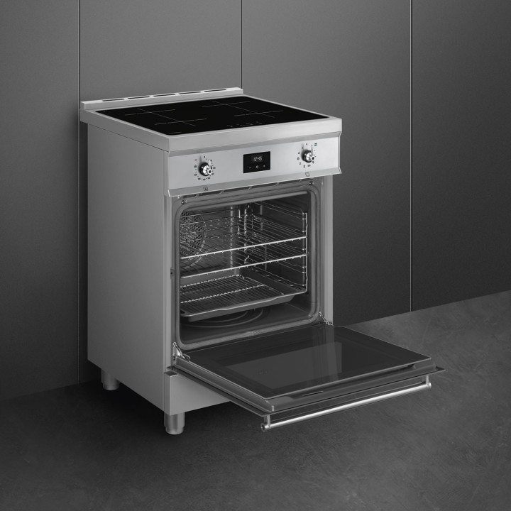 Cuisinière 60 cm INDUCTION SMEG C6IPXT2 CLASSICA CONCERTO INOX  MENACHOC