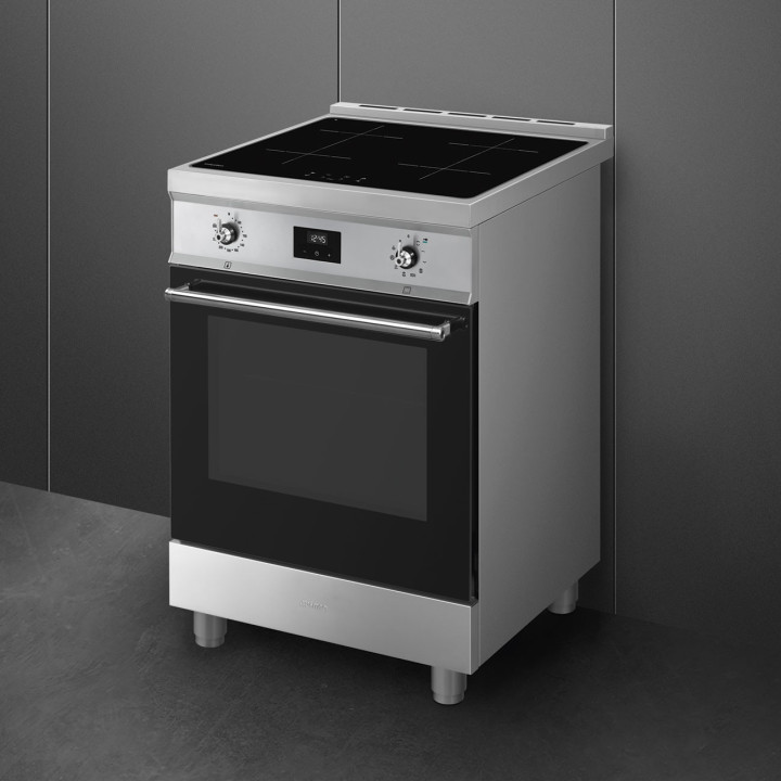 Cuisinière 60 cm INDUCTION SMEG C6IPXT2 CLASSICA CONCERTO INOX  MENACHOC