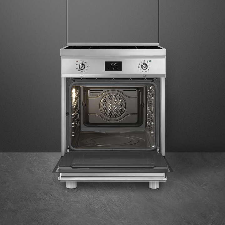 Cuisinière 60 cm INDUCTION SMEG C6IPXT2 CLASSICA CONCERTO INOX  MENACHOC