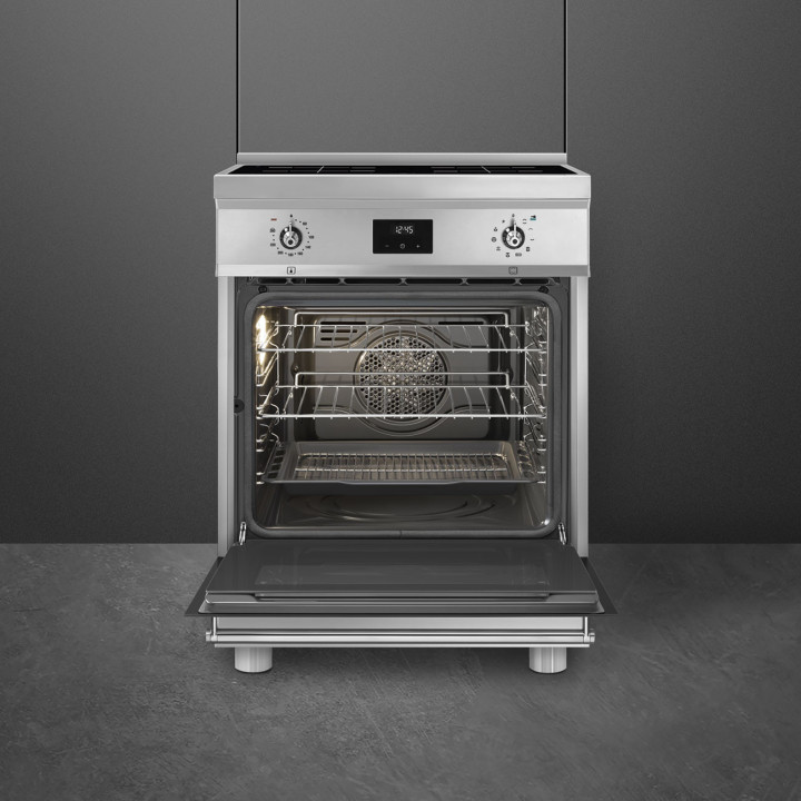 Cuisinière 60 cm INDUCTION SMEG C6IPXT2 CLASSICA CONCERTO INOX  MENACHOC