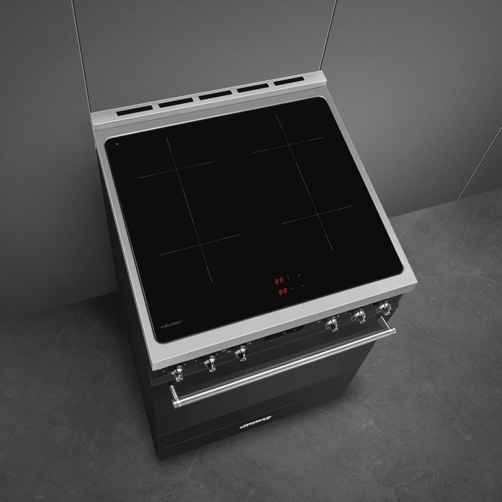 Cuisinière 60 cm INDUCTION SMEG C6IPMBM2 CLASSICA CONCERTO NOIR MENACHOC