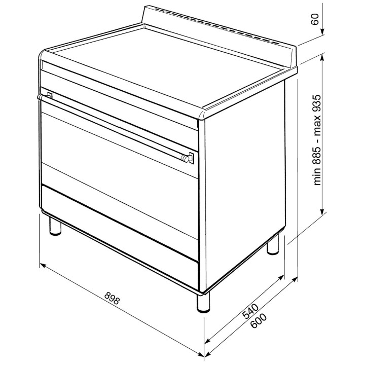 Piano de cuisson SMEG BG91CTN2 | Ménachoc