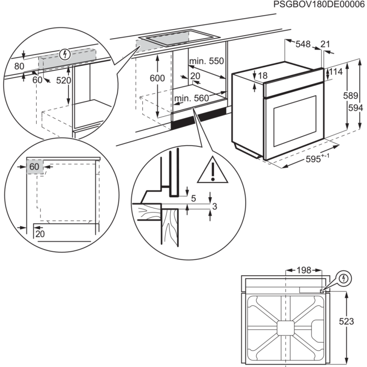 Four encastrable ELECTROLUX EOF3C40TH Catalyse 600 SurroundCook® 72L | Ménachoc