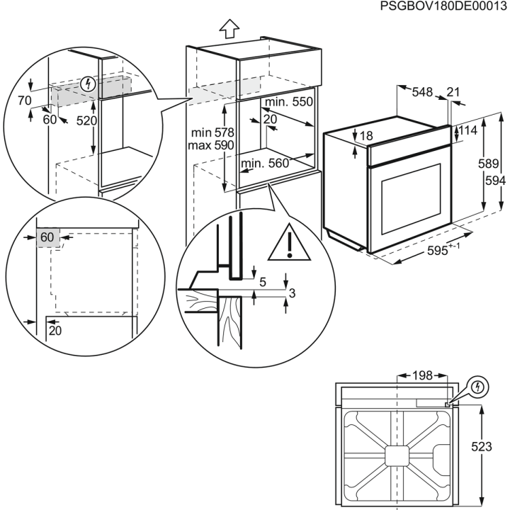 Four encastrable ELECTROLUX EOF3C40TH Catalyse 600 SurroundCook® 72L | Ménachoc