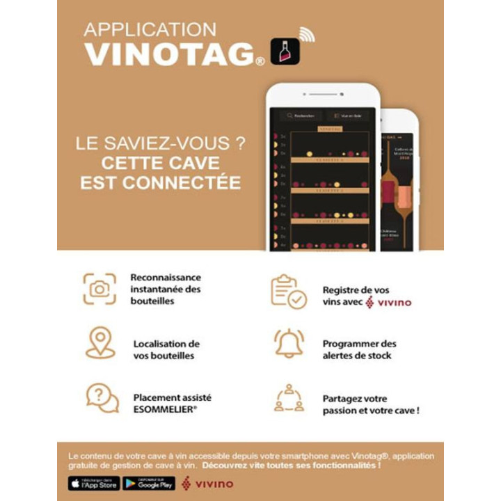 Cave à vin de vieillissement CLIMADIFF RESERVE185F - 180 bouteilles | Ménachoc