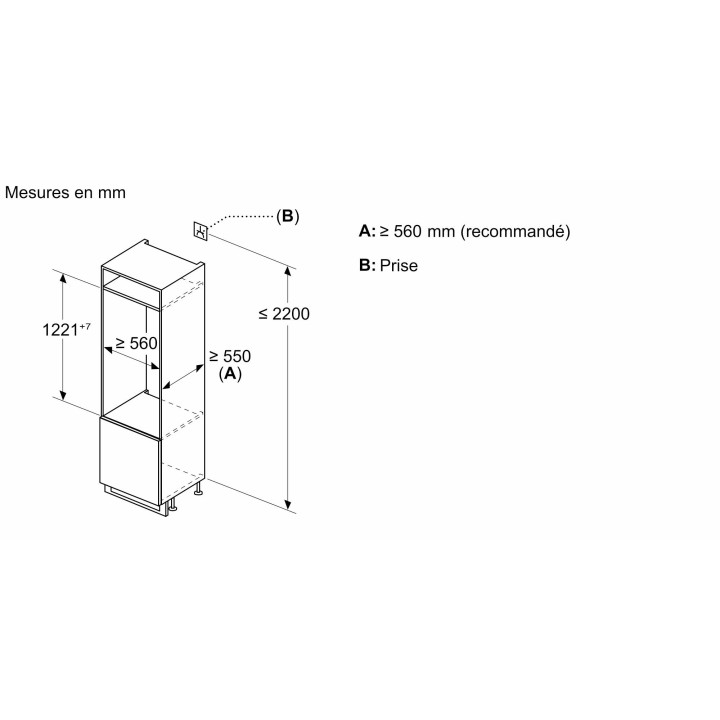 RÉFRIGÉRATEUR 1 PORTE ENCASTRABLE BOSCH KIR41NSE0 | Ménachoc