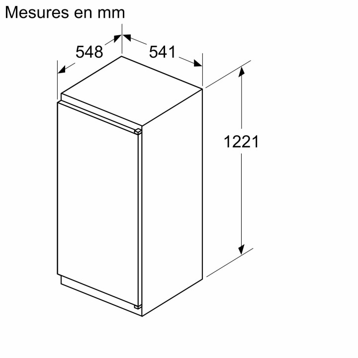 RÉFRIGÉRATEUR 1 PORTE ENCASTRABLE BOSCH KIR41NSE0 | Ménachoc