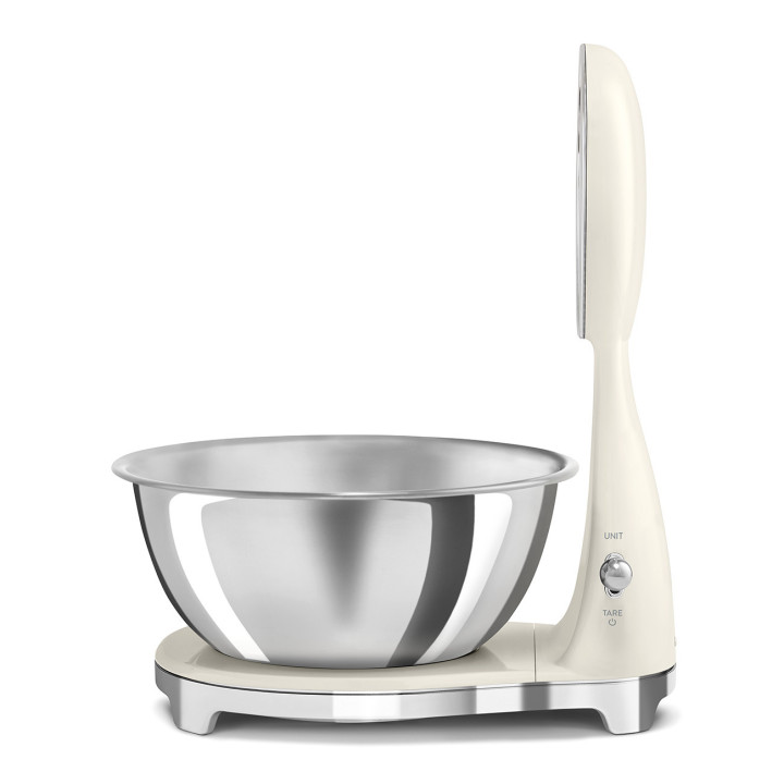 Balance de cuisine SMEG Crème Brillant Esthétique Années 50 KSF01CRWW  | Ménachoc