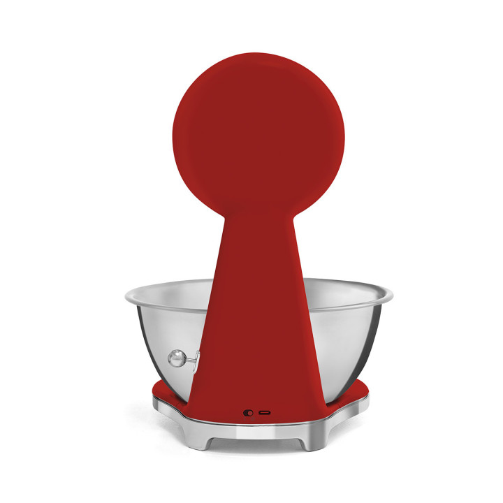 Balance de cuisine SMEG Rouge Brillant Esthétique Années 50 KSF01RDWW | Ménachoc