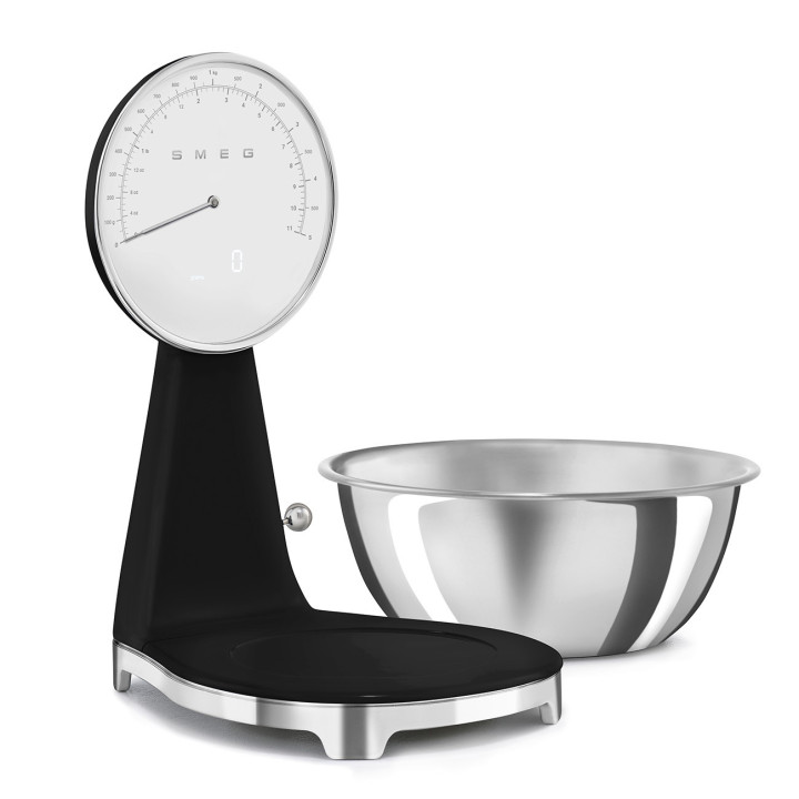 Balance de cuisine SMEG Noir Brillant Esthétique Années 50 KSF01BLWW | Ménachoc