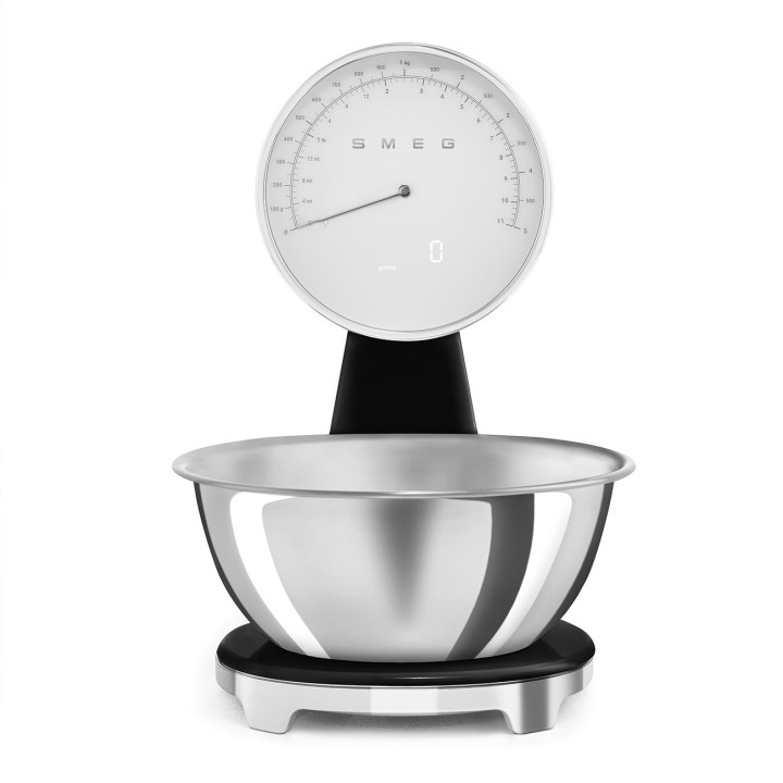 Balance de cuisine SMEG Noir Brillant Esthétique Années 50 KSF01BLWW | Ménachoc