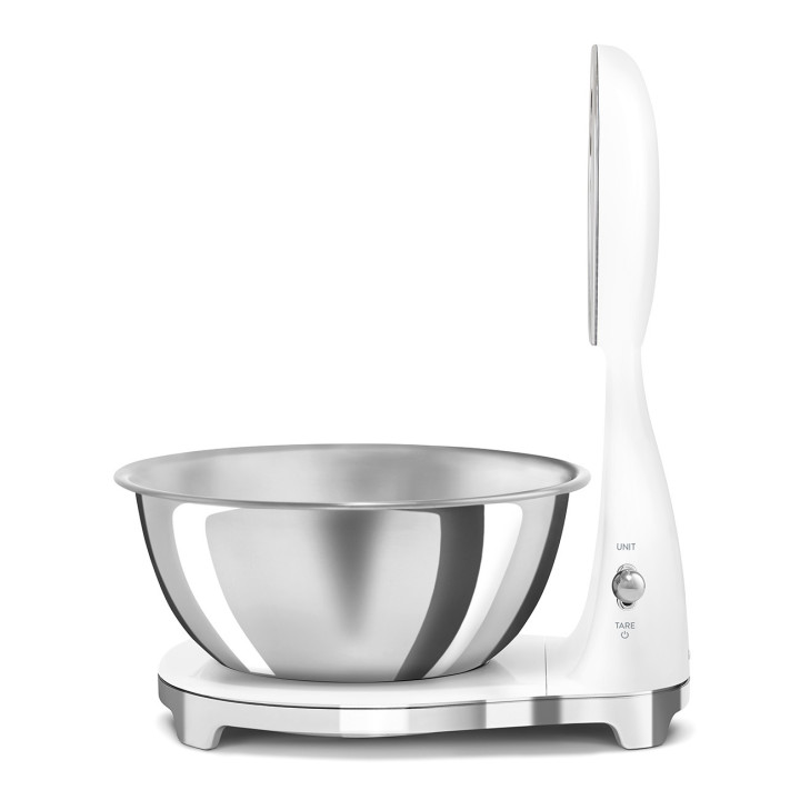 Balance de cuisine SMEG Blanc Brillant Esthétique Années 50 KSF01WHWW | Ménachoc