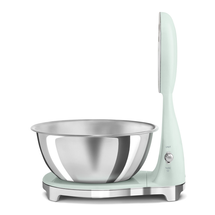 Balance de cuisine SMEG Vert d'eau Brillant Esthétique Années 50 KSF01PGWW  | Ménachoc