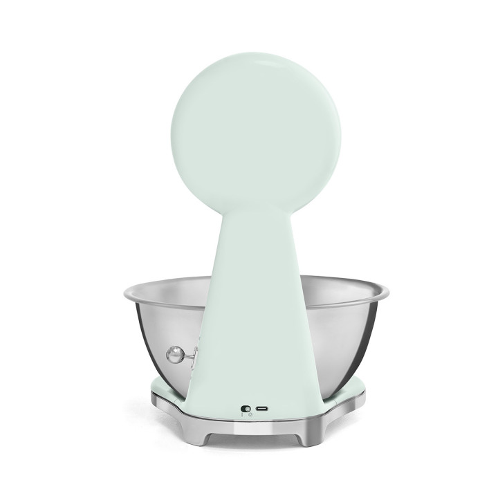 Balance de cuisine SMEG Vert d'eau Brillant Esthétique Années 50 KSF01PGWW  | Ménachoc