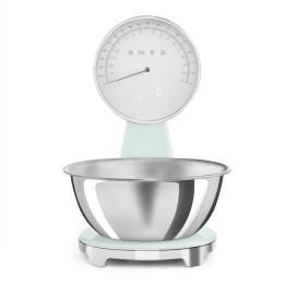Balance de cuisine SMEG Vert d'eau Brillant Esthétique Années 50 KSF01PGWW  | Ménachoc