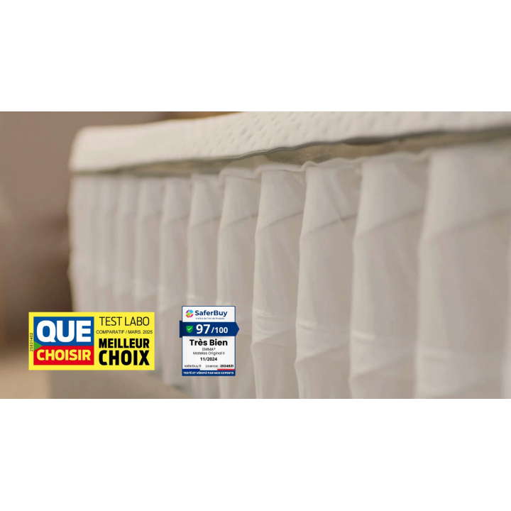matelas original II testé par l'UFC Que Choisir et noté 97/100 par l'institut Safer Buy