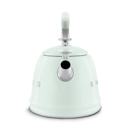 Bouilloire sifflante SMEG Vert d'eau WKF01PG - Vue bec verseur ouvert